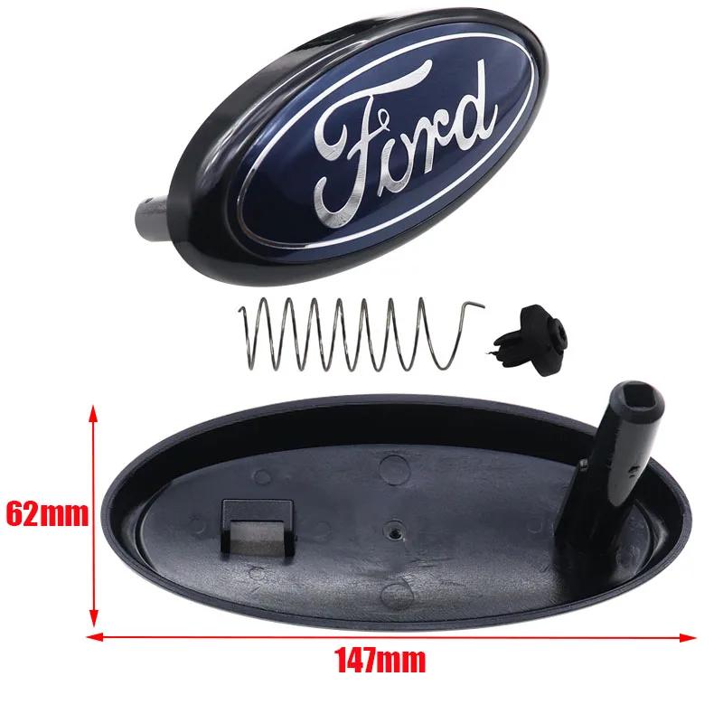 

Car Sticker 1pcs 3D Ford 147mm 1pins ABS Car Front logo Front grill Rear Bumper tail door trunk sticker Emblem sticker styling A 1pins 147x 62mm