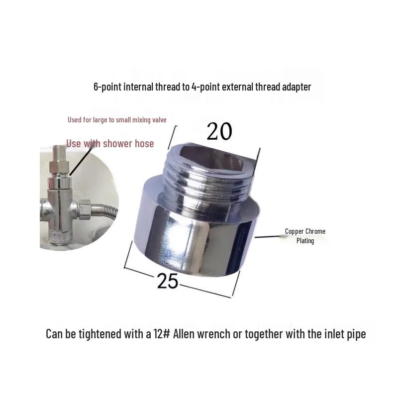 Huashunying Faucet Aerator Adapter for Water Purifier, 6-Point to 4-Point (5-Pack)