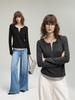 2025 Autumn Zipper Colorblock Two-Piece Slimming Women's Long Sleeve Base Layer Top