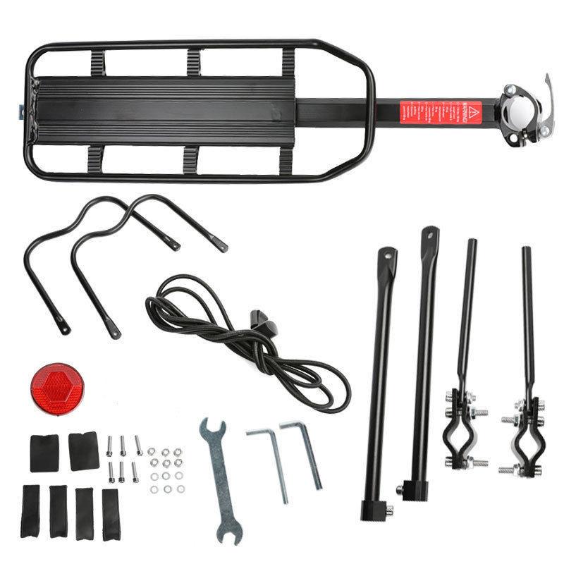 Bike Rear Shelf Bracket Quick Release Adjustable Bicycle Cargo Rack Luggage Carrier Cycling Accessories for Commuting Touring