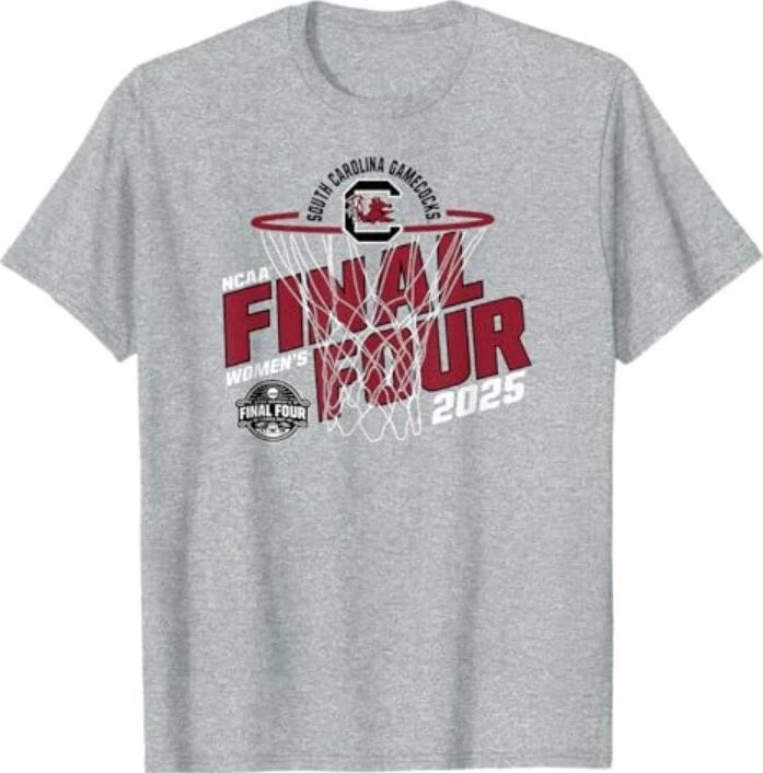 South Carolina Gamecocks Final Four 2025 Women s Bball Gray T-Shirt S