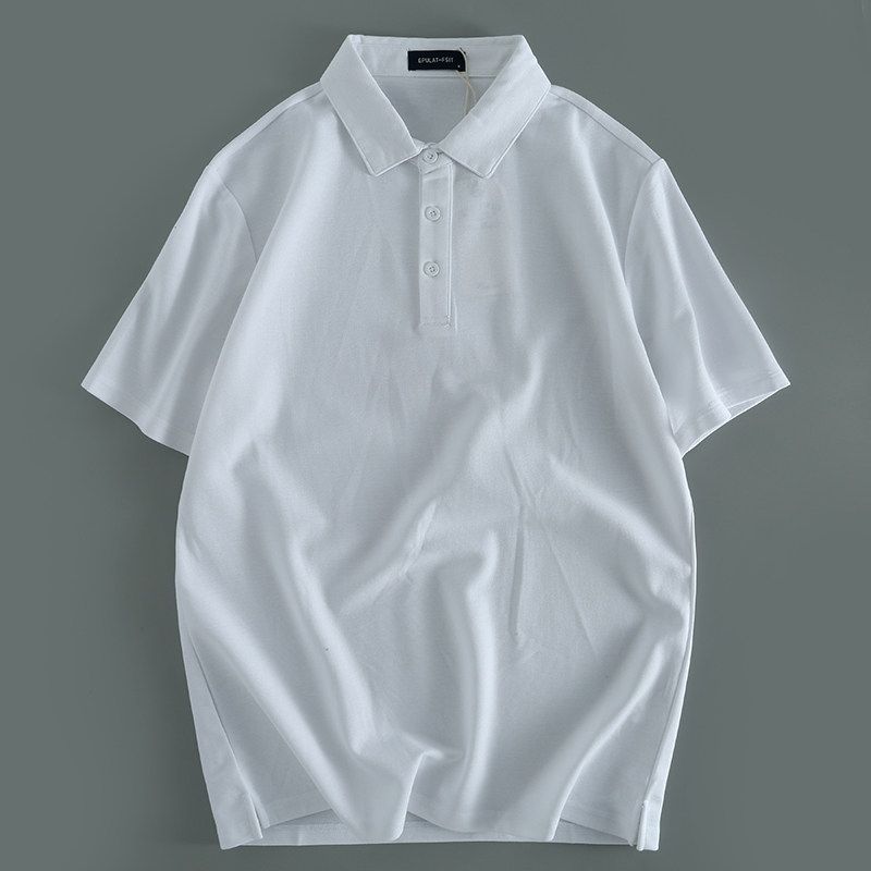 Export Tail Order Factory Leftover Stock Summer Thin Short-Sleeved Polo Shirt Loose Plus Size Men Business Casual Top Clothes