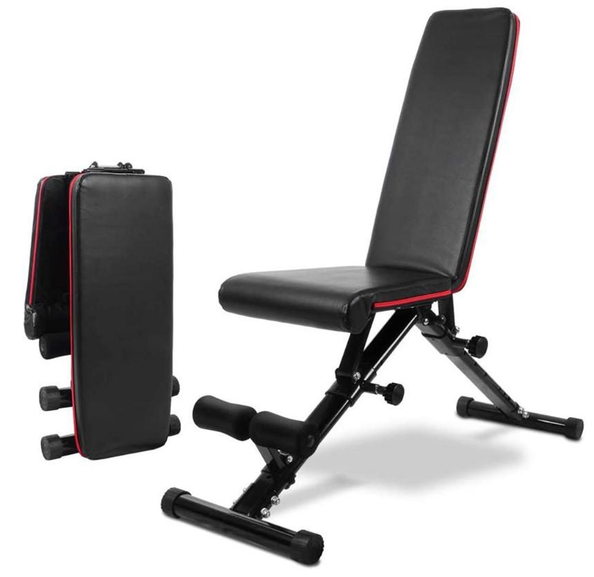 Foldable Multifunctional Dumbbell Bench Press with Fly Bird Feature - Home Fitness Equipment