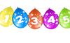 Balony Odwrotny Nadruk Cyfra 8 Osiem, 5 Szt