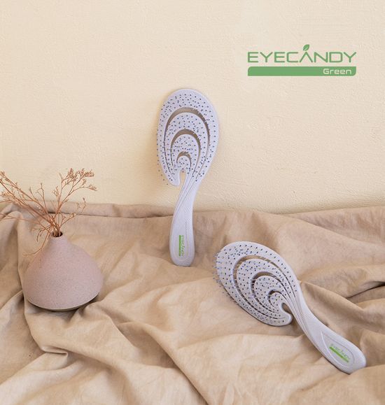 EYECANDY Eco-Friendly Detangling Brush Coral Purple