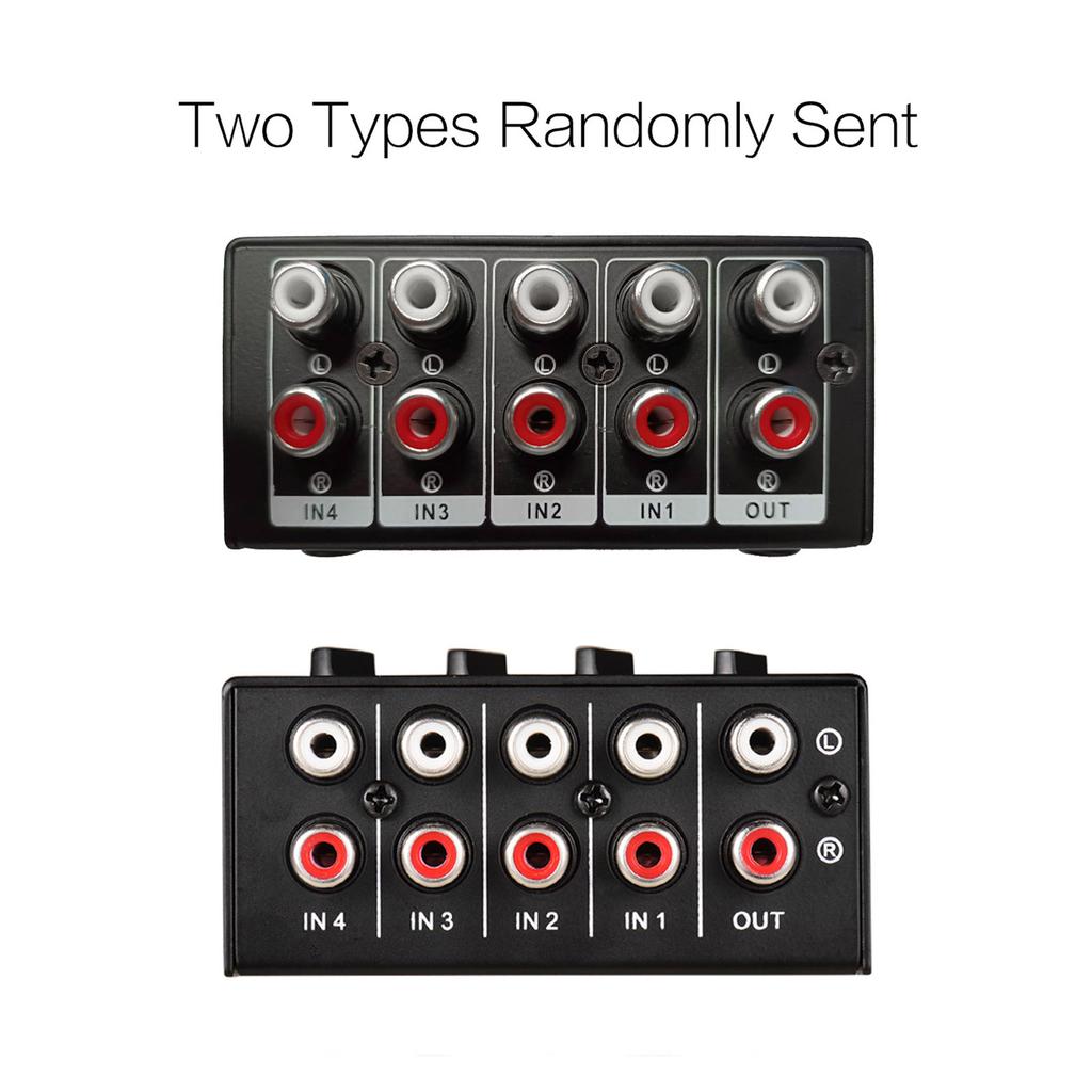 Mini Stereo Audio Mixer with 4 Channel RCA Inputs Separate Volume Controls Full Metal Shell