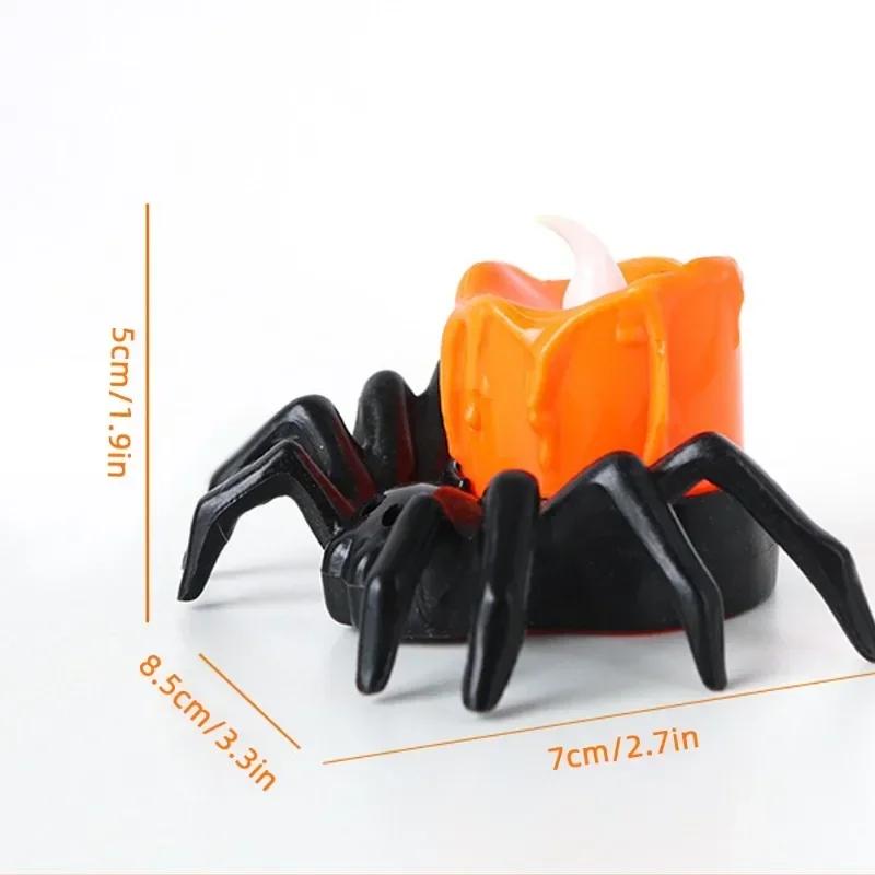 122Pcs Led Spider Candle Light Lamp Flickering Flameless Battery Lights Flashing Electric Candles Halloween Party Decoration