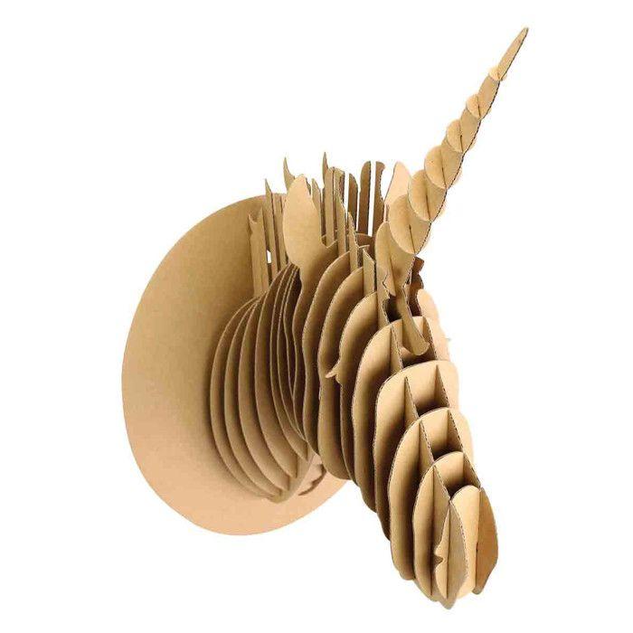 Maquette en carton à assembler Trophée Licorne 25x40x28 cm