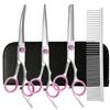Professional Dog Grooming Trim Down Curved Stainless Steel Dog Haircut Trim Tools Round Tips Safety Pet Precision Trimming