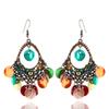 Elegant Bohemian Feather Dangle Earrings - Retro Ethnic Style for a Chic Vacation Look