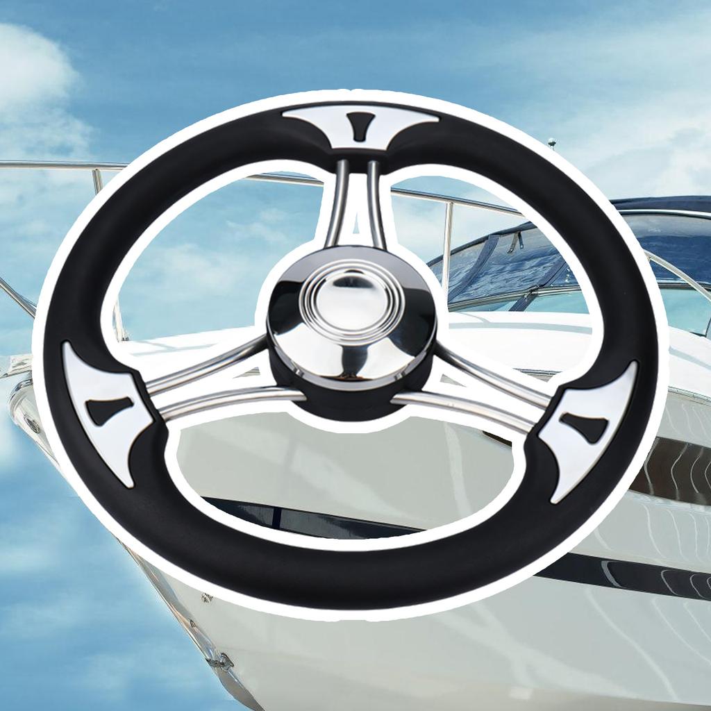 13.5inch Universal Stainless Steel Steering Wheel Without Knob Replacement Marine Accessories Boat Steering Wheel