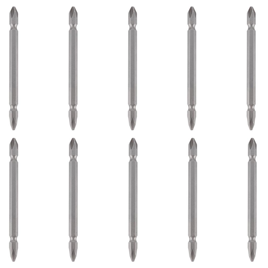 10Pcs Electric Screwdriver Bit Dual Head Cross S2 Alloy Steel Hardware Tool 100mm