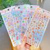 Japanese Cute Animal Jelly Stickers 3D Puffy Crystal Resin Decals for Children Reward Album Phone Decoration