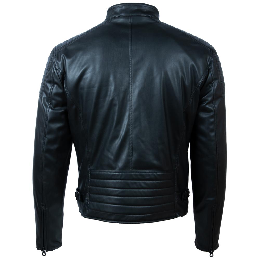 AVIATRIX Men's Leather Jacket (B8P6) - Black