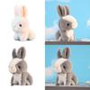 Cute Plush Bunny Keychain Pendant Fluffy White Rabbit Doll Backpack Decoration Gift For Girls