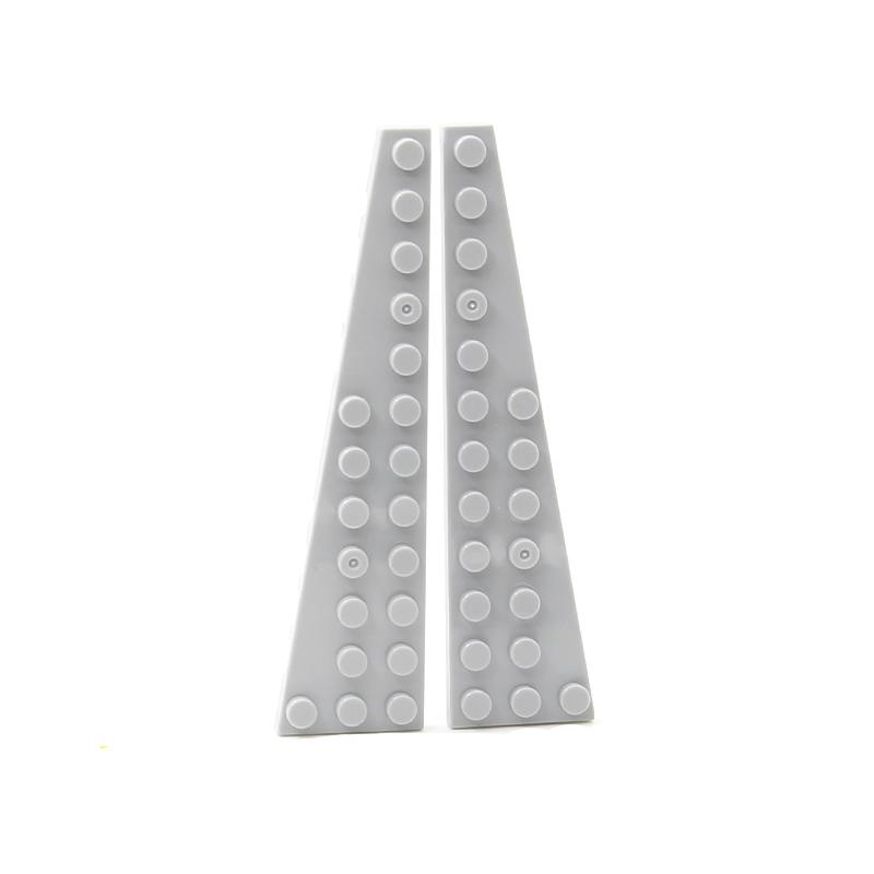 

Rainbow Pig MOC Parts 47397 47398 Wedge Plate 12x3 Left and Right Compatible Bricks DIY Building Blocks Particle Kid Puzzle Toys світло-сірого кольору