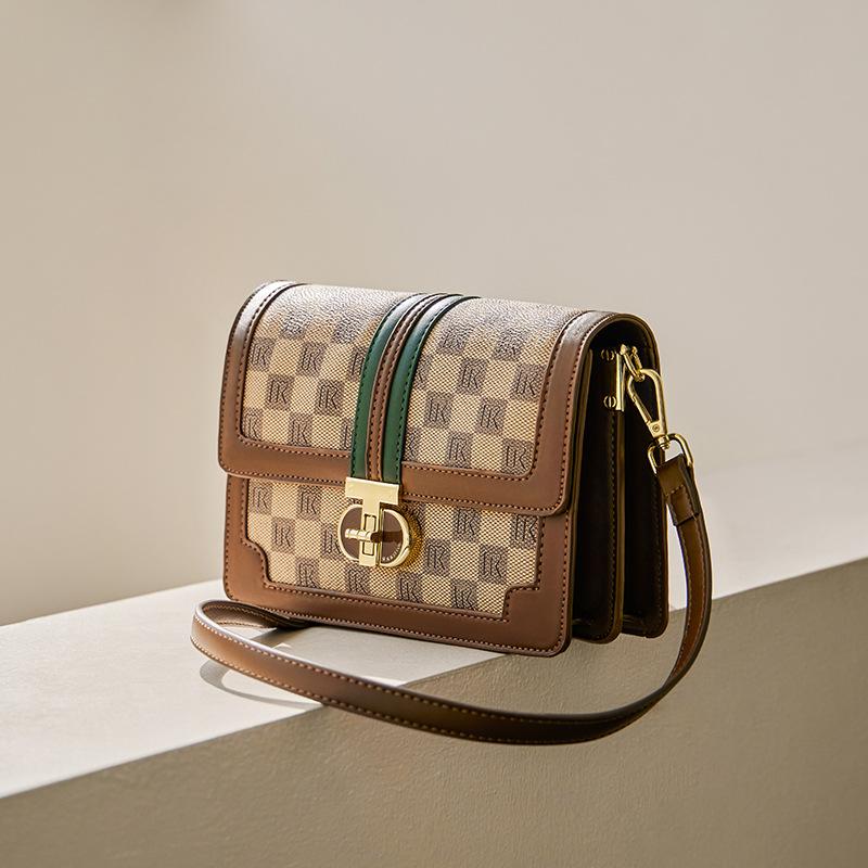 Qiao Lady Bag Women's 2025 New Crossbody Bag for Moms Small Square Bag Single Shoulder Luxury High-end Monogram Women's Bag