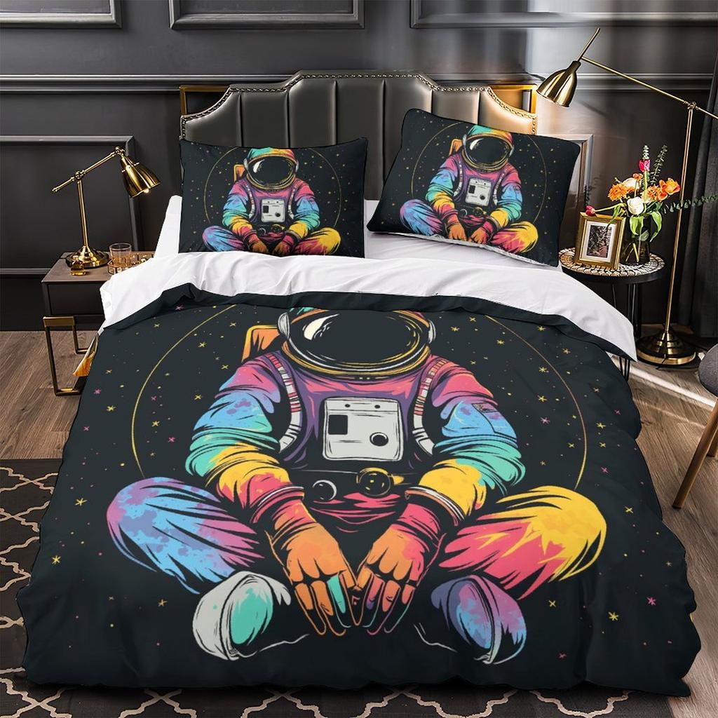 3D Astronaut Bedding Set, Boys Teens, Men's Down Duvet Cover, Pillowcase 2/3pcs, Space and Space Theme Cover, Birthday Gift