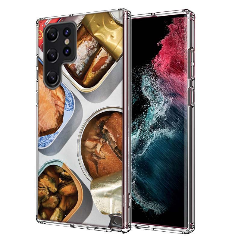 

Sardines Canned Capa Phone Case For Samsung S26 Ultra S25 Edge Galaxy S23 S21 S20 S24 FE S22 S10 Plus Cover Clear TPU Shell Coqu Samsung S24 FE