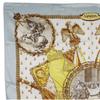 HERMES Carree90 scarf NAPOLEON Napoleon Bee light blue silk Women Used
