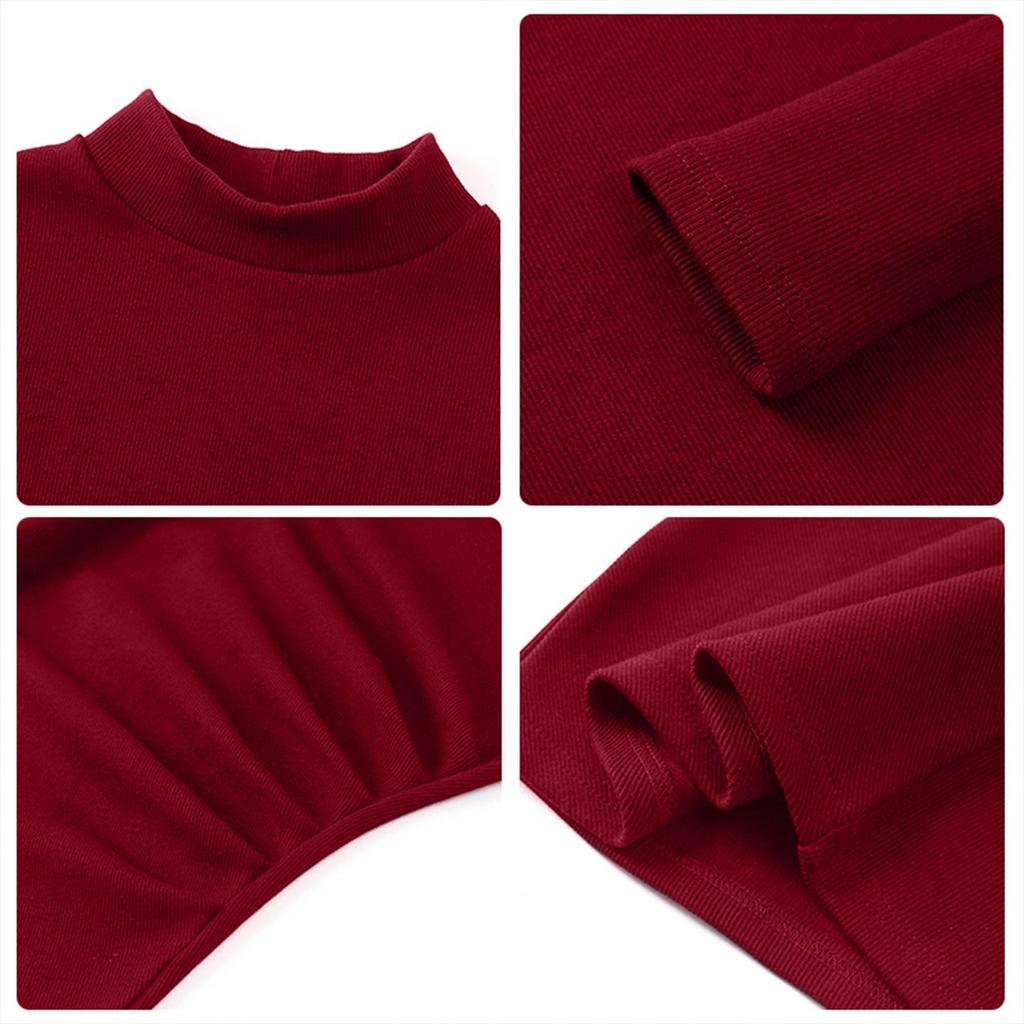Red Slim-Fit Hip-Hugging Skirt for Women - Perfect for Layering Under Coats in Autumn and Winter