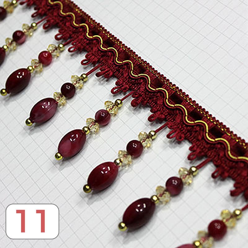 1M Crystal Pendant Beaded Lace Trim Tassel Fringe DIY Stage Home Curtain Decor Accessories Upholstery Party Hanging Ring Cords