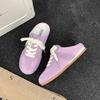 Baotou Half Slippers Women's Summer Wear New Lazy One-pedal Heelless Versatile Cool Slippers