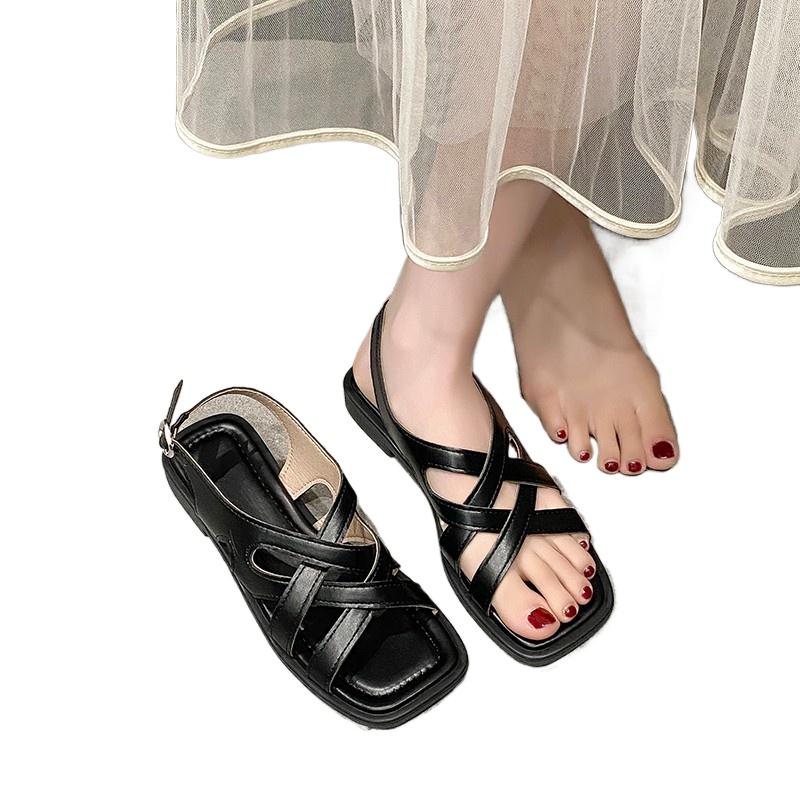 2025 Retro Sandals for Women Summer Stylish Jacket Fairy Tale Ladies Style Thin Belt Thick Sandals Feminine Summer On Platform