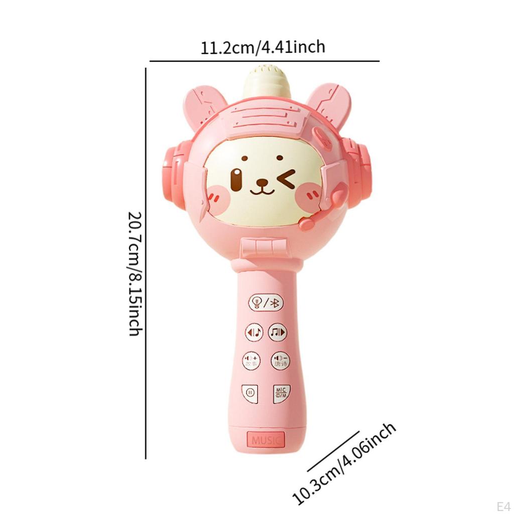 Dancing LED Mic Speaker Kids Machine Toy Recorder Charging Singing for 3+ Year Old Adults