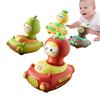 Kids'Toy 18Month Cartoon Fruit Doll Press Toy Car,4pcs Activity Toy Car Set Hand Eye Coordination, Durable Material, Indoor And Outdoor Toy Car.