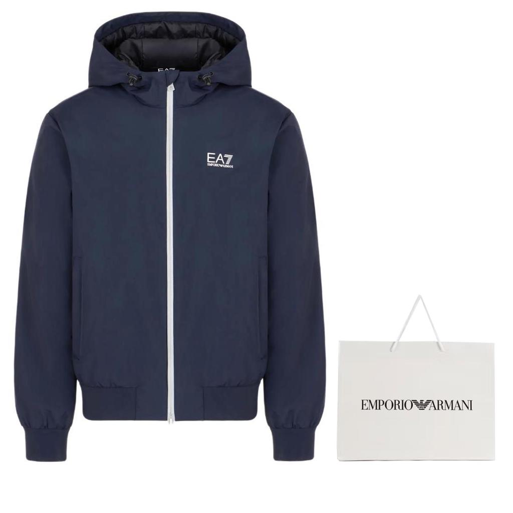 EMPORIO ARMANI EA7 FW24 Puffer Jacket Men's Navy Blue 8NPB21-PNFZZ-0562
