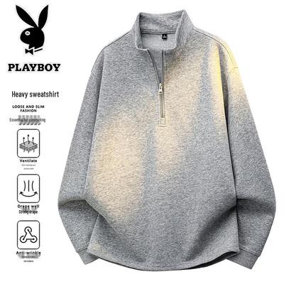 Men's Stand-Collar Half-Zip Casual Sweatshirt