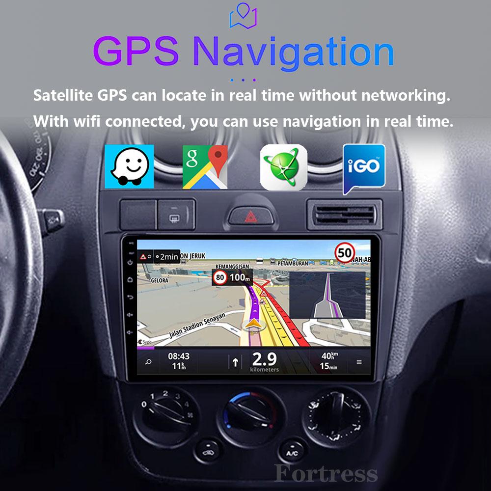 For Ford Fiesta Mk VI 5 Mk5 2002 - 2008 Car Radio Multimedia Video Player Navigation Stereo GPS Android14 No 2din 2 Din Dvd