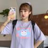 Short-sleeved T-shirt Women's Ins Tide Summer New Korean Version Loose Foreign Style Student Age Reduction Cartoon On Clothes