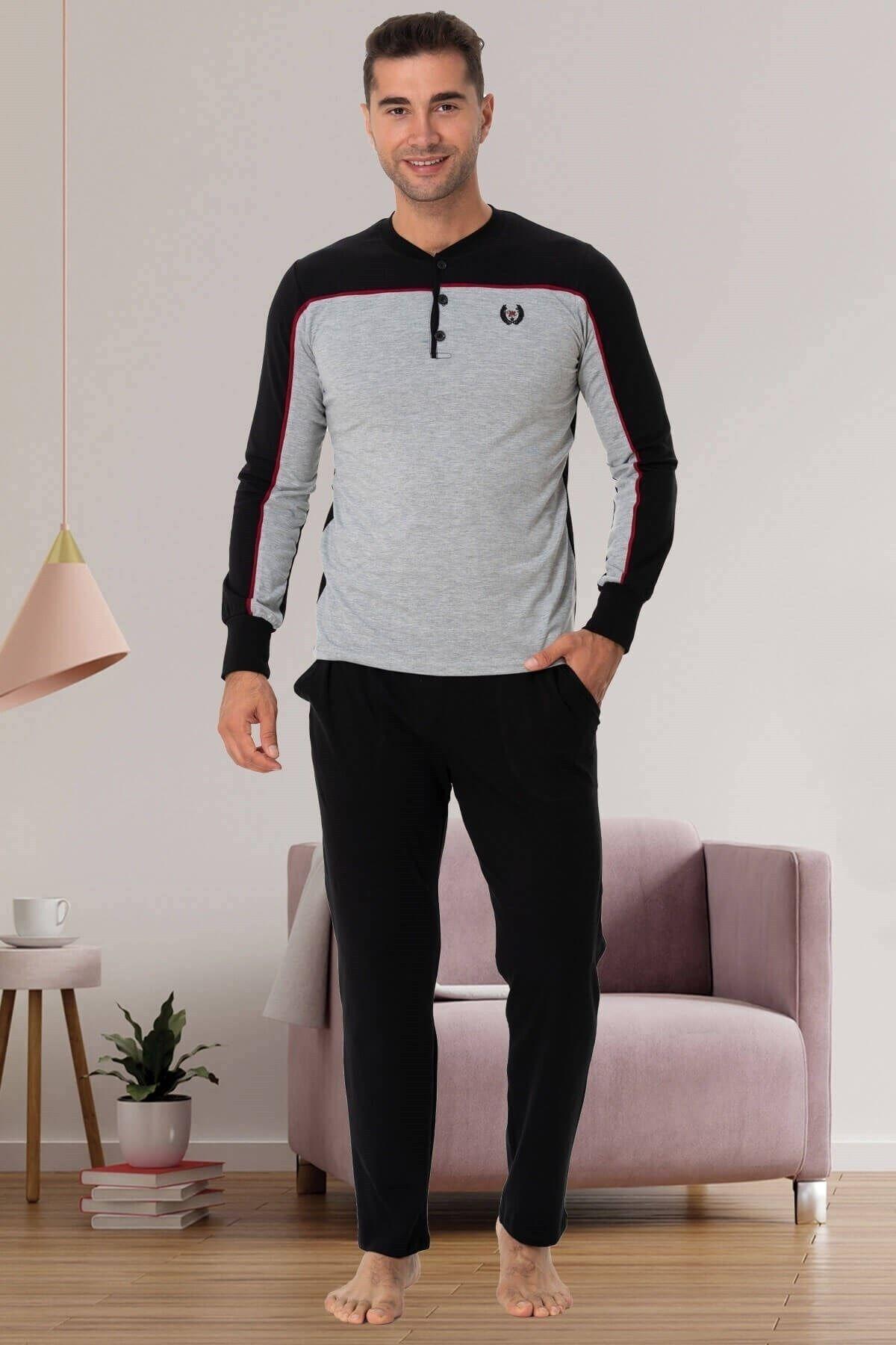 

Мужской пижамный комплект больших размеров больших размеров, хлопковый мужской пижамный комплект больших размеров с тремя пуговицами, 100% хлопок