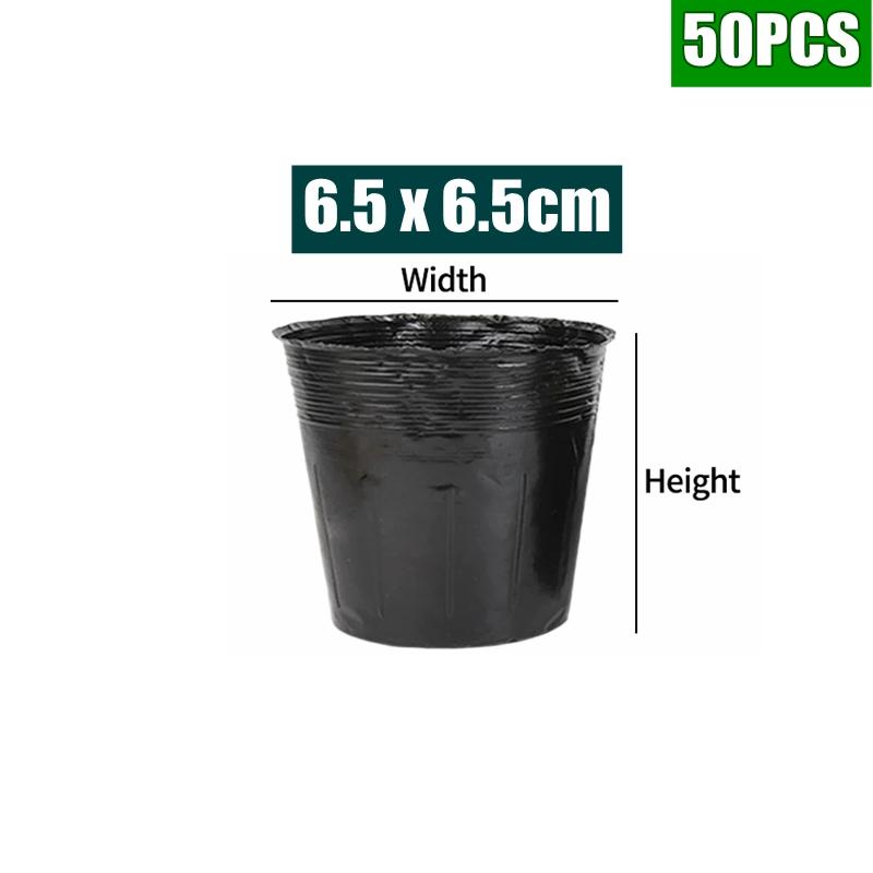 10-100Pcs Plastic Seedling Cup Disposable Thickened Nursery Pots For Transplanting Flower Vegetable Planting Seeding Grow Bags