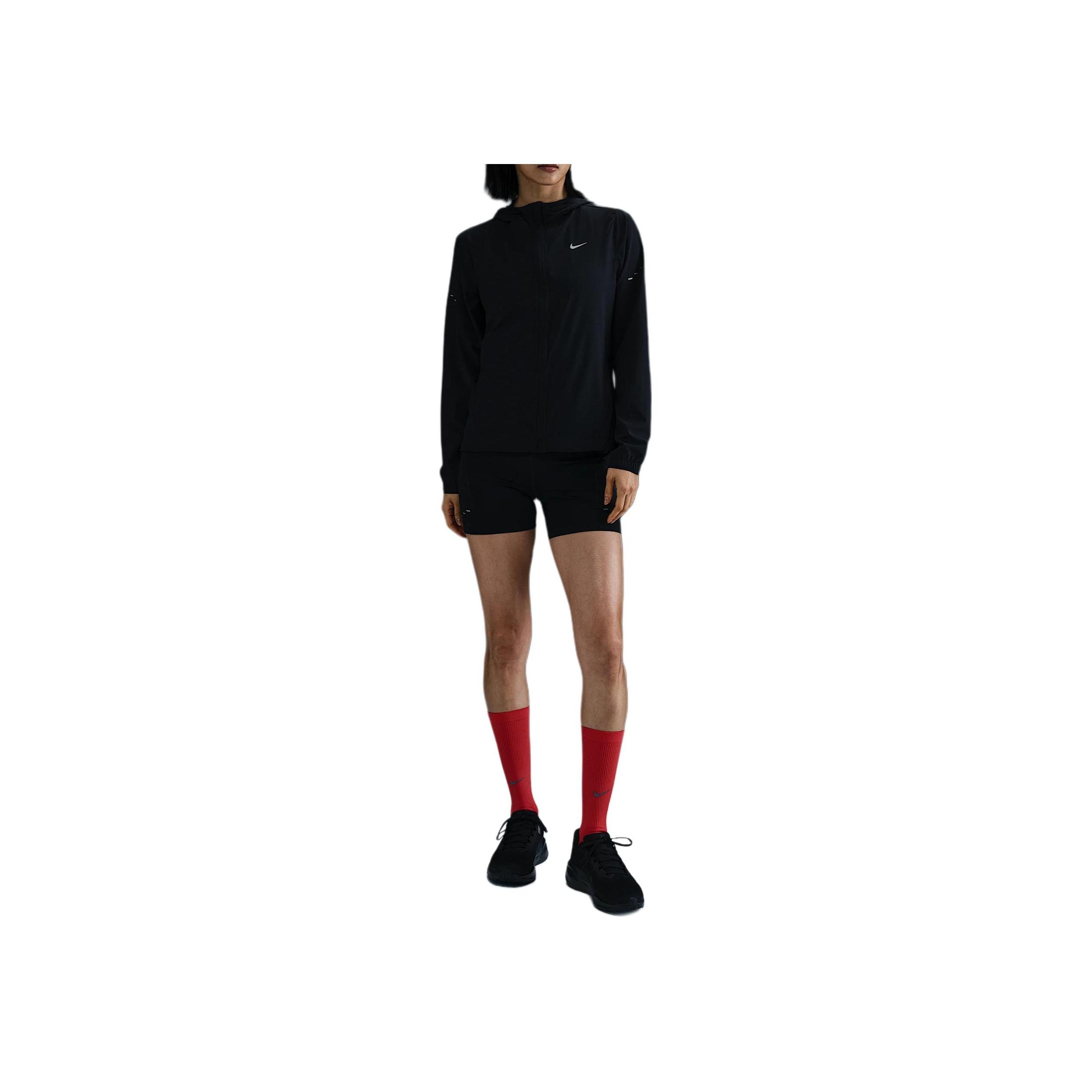 

Nike Solid Color Loose Fit Zip Up Long Sleeve Jacket Women jackets Black HQ0651010 S
