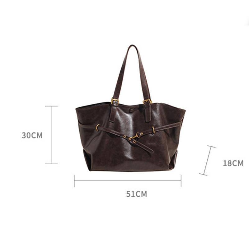 Designer Retro PU Leather Shoulder Handbag for Women Winter Trend Fashion Handbags Females Travel Luxury Tote Bags CLE