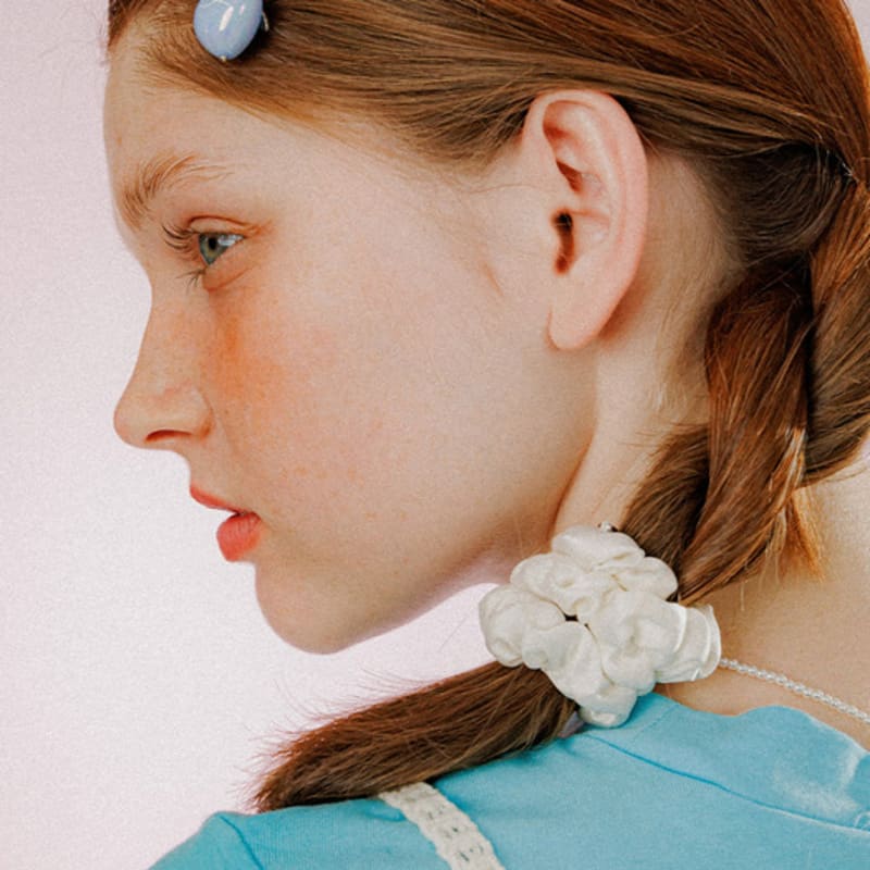 

mellotory мини сатиновый скрабчи с присборками (цвета слоновой кости) ivory