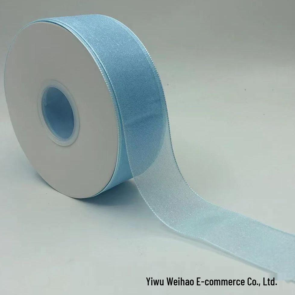 Rainbow Pearl Yarn Ribbon for DIY Projects – 4cm Headwear, Bouquet, and Fresh Flower Packaging Bow Streamer