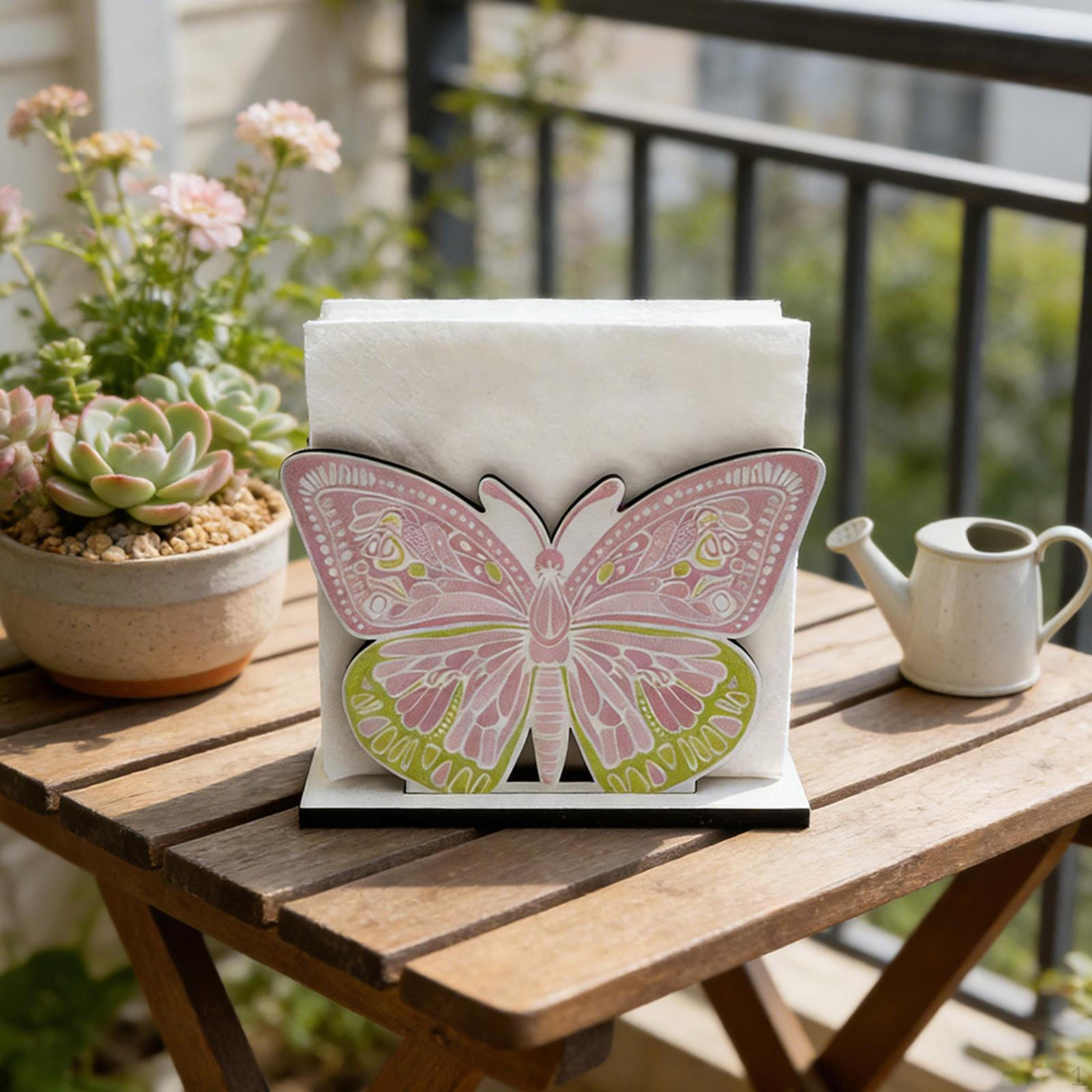 Napkin Holder Stand Modern Tabletop Decorative Rack Tissue Dispenser Vertical for Party Style A