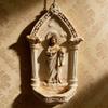 Resin Catholic Sant Judas Tadeo Holy Water Font for Entrance Home Wall Hanging Religious Gift Sant Jude Holy Water Font