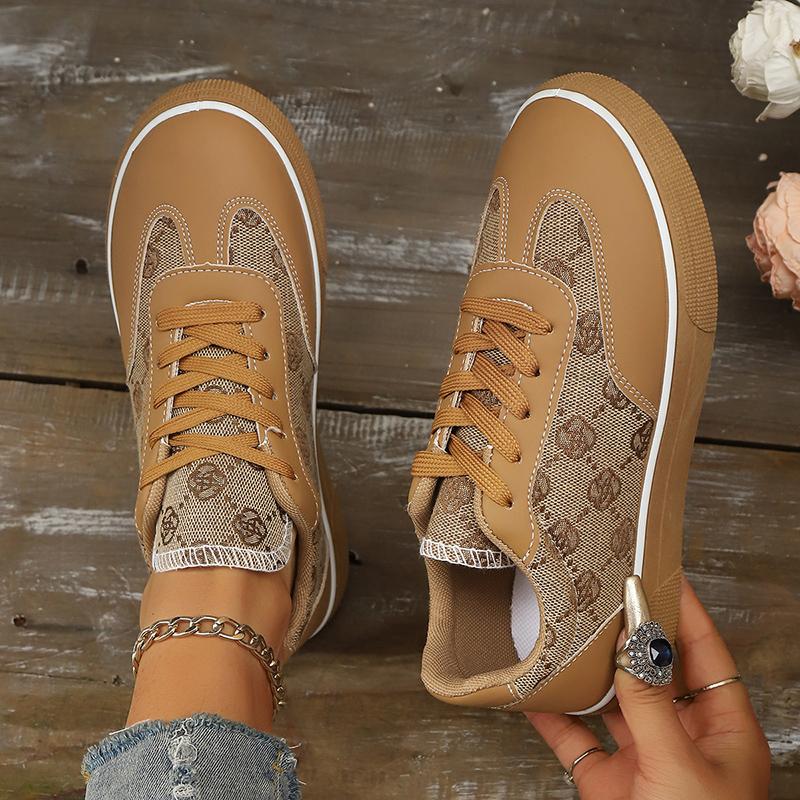 

Fashion Vintage Embroidered Women s Sneakers Brand Design Comfortable Casual Shoes Woman Flat Heels Lace Up Walking Sneakers Plus Size 42 хаки