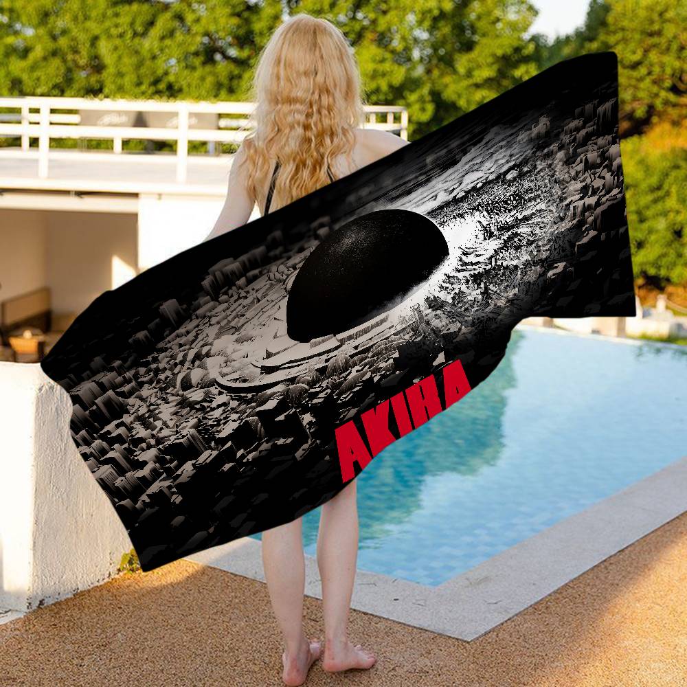 Superpower Energy Body A-akira Anime Bath Towel Microfiber Soft Water Absorbing Breathable For Kids Decorative Beach Towel