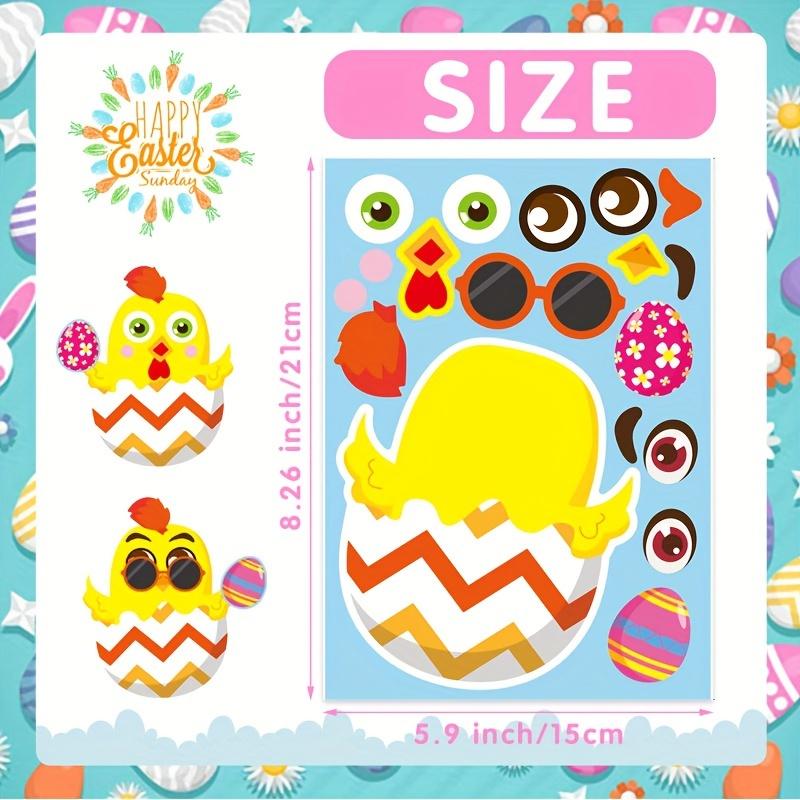 Easter Stickers, Easter Basket Stuffers Easter Egg Decorating Bunny Stickers, Easter Activities Party Easter Crafts Gifts Bags