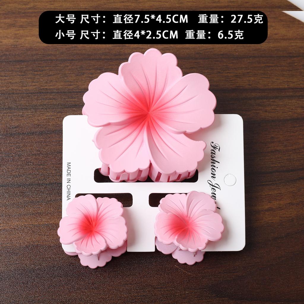 2025 New Egg Flower Grab Clip Retro Color Flower Hair Claw Clip Lady Side Grab Half Grab Back Head Shark