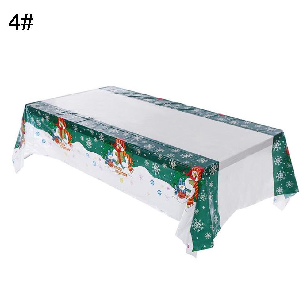 Wasserdichte Tischdecke mit Weihnachtsmann- und Schneemannmotiv, Tischdecke, Dekoration