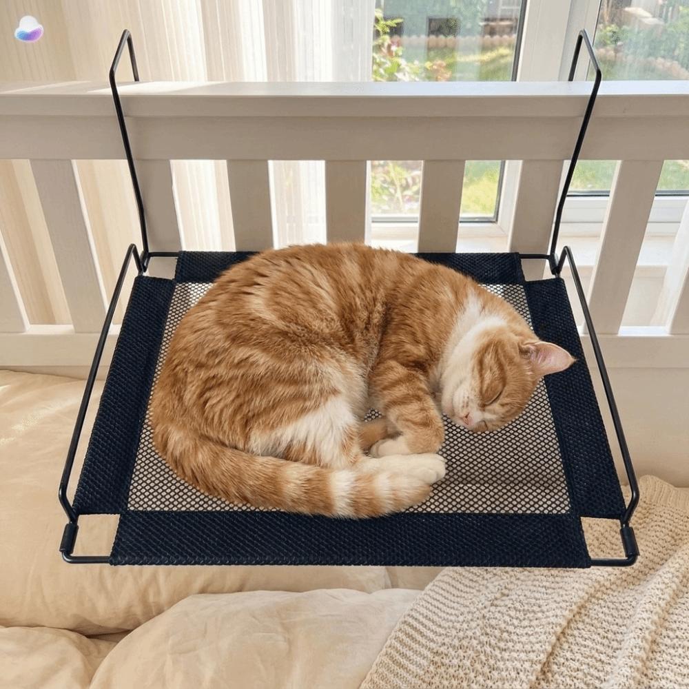 Letto sospeso traspirante in rete per gatti Stabile letto per gatti per prendere il sole Posatoio per animali domestici alla finestra Posatoio alla finestra