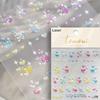 Cat's Eye 5D Gradient European Love Gem Wing Crystal Geometric Colorful Self Adhesive Nail Art Stickers Manicure Decals