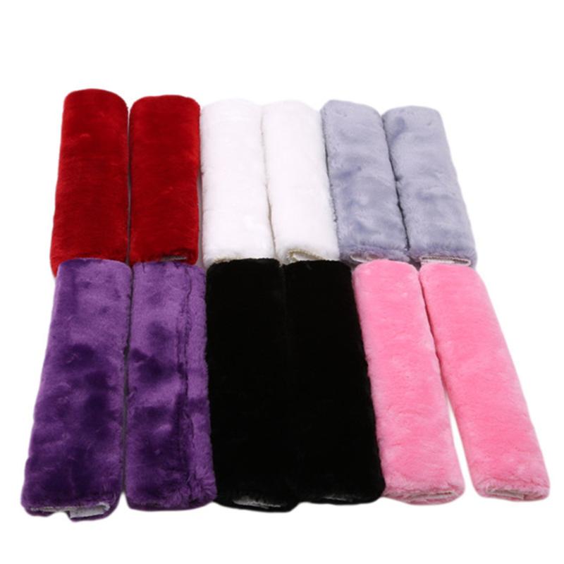 2pcs Universal Car Seat Belt Cover Adjustable Plush Car Safety Belt Cover Shoulder Pad for Kids Adults Car Interior Accessories
